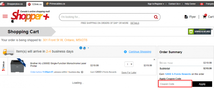 How to use 123ink.ca coupon code