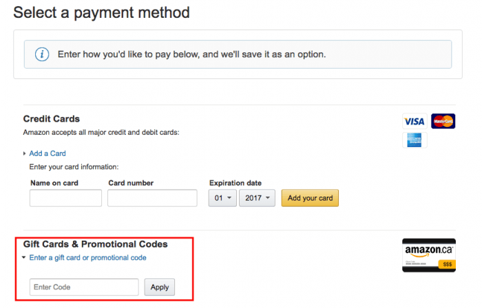 How to use Amazon Canada coupon code