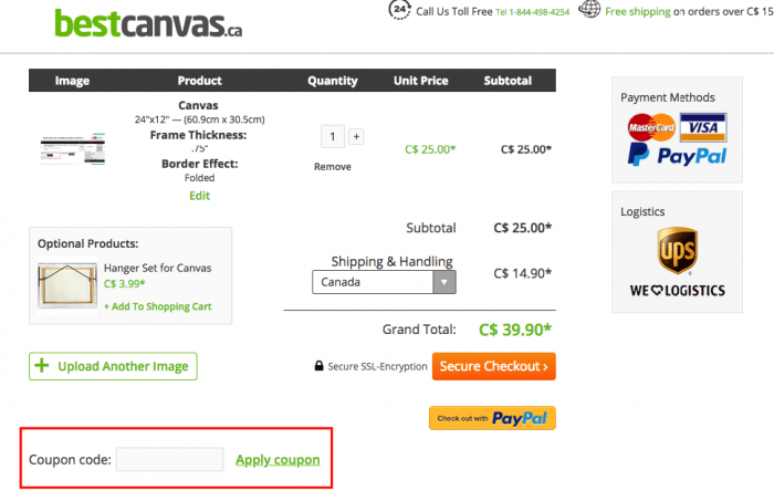 How to use BestCanvas.ca coupon code