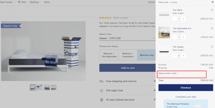 casper pillow discount code