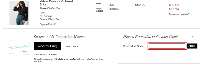 How to use Cleo coupon code