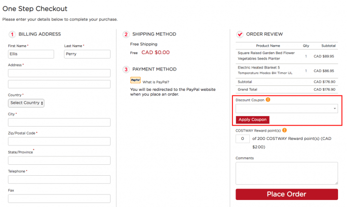 How to use Costway coupon code