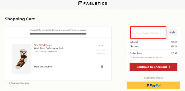 How to use Fabletics Canada coupon code