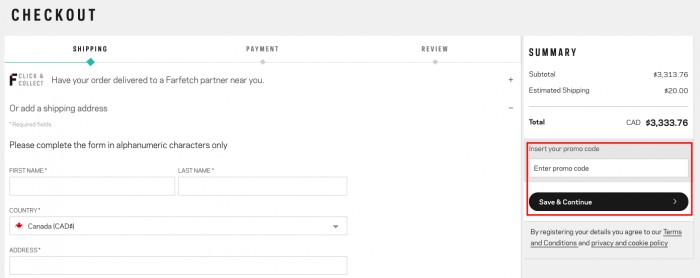 farfetch new customer discount