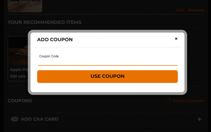 How to use Harvey's coupon code