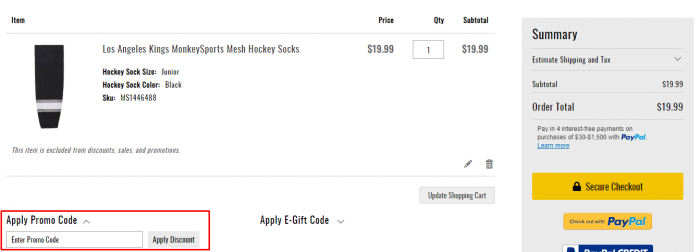 How to use HockeyMonkey coupon code