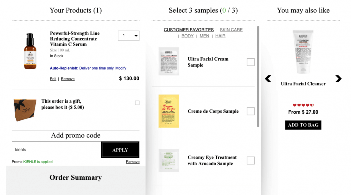 How to use Kiehl's Canada coupon code