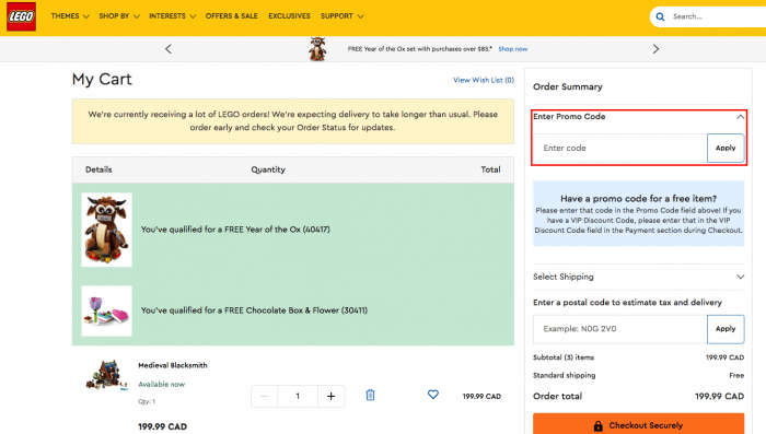 lego discount code