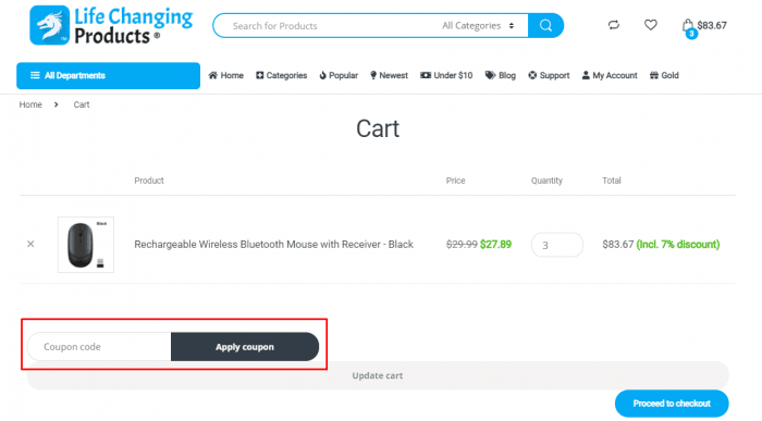 How to use Life Changing Products coupon code