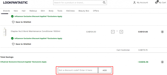 How to use Lookfantastic Canada coupon code