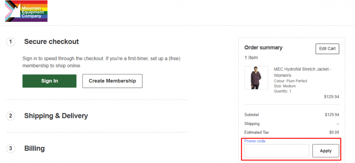 How to use MEC coupon code