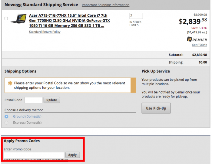 How to use Newegg Canada coupon code