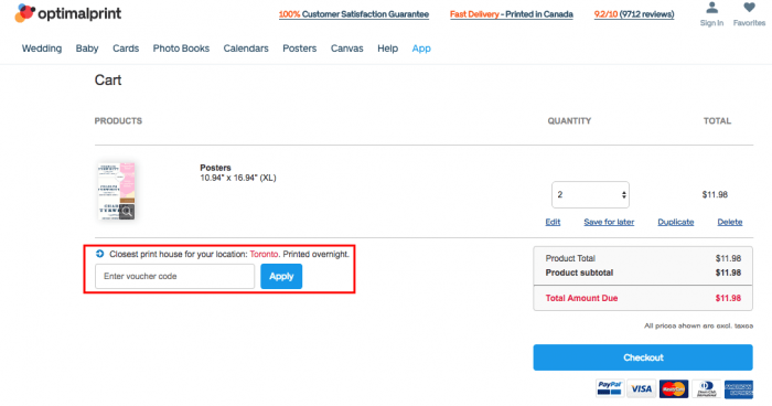 How to use Optimalprint coupon code