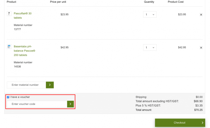 How to use Pascoe Canada coupon code