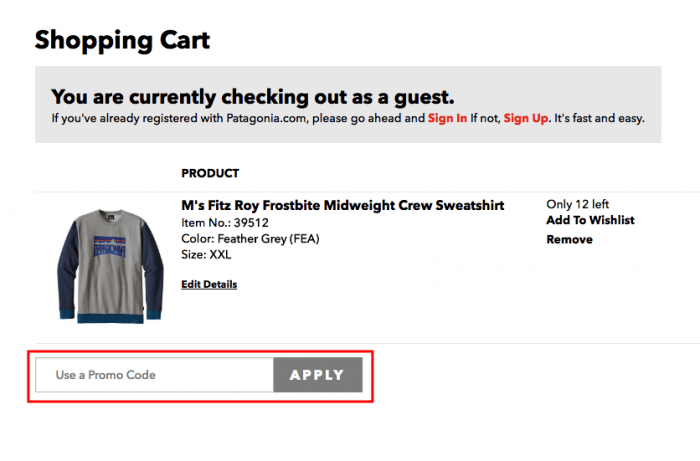 How to use Patagonia Canada coupon code