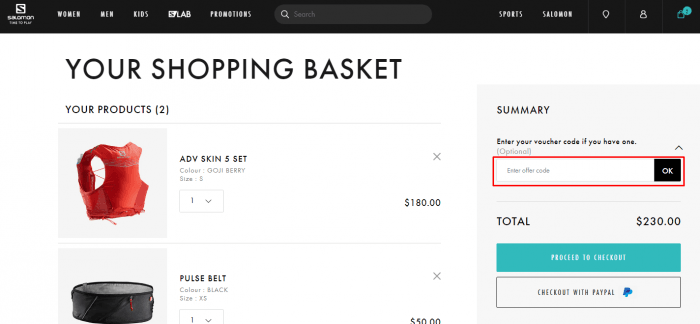 Salomon discount on sale code 2019