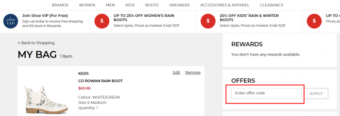 How to use Shoe Warehouse coupon code