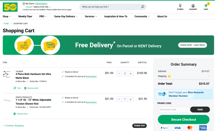 How to use Kent.ca coupon code