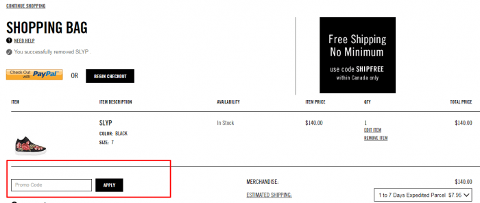 How to use Steve Madden Canada coupon code