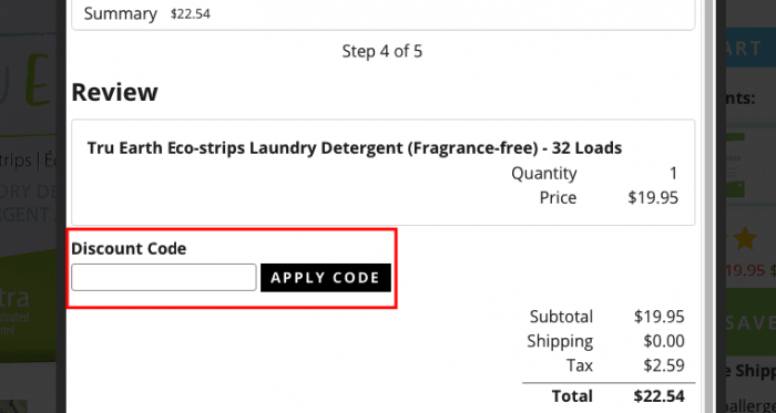 How to use Tru Earth coupon code