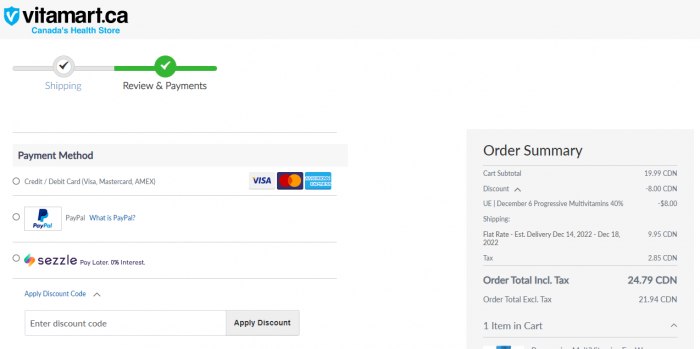 How to use Vitamart.ca coupon code